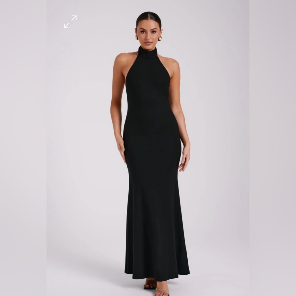 NWT Meshki Genesis High Neck Black Dress